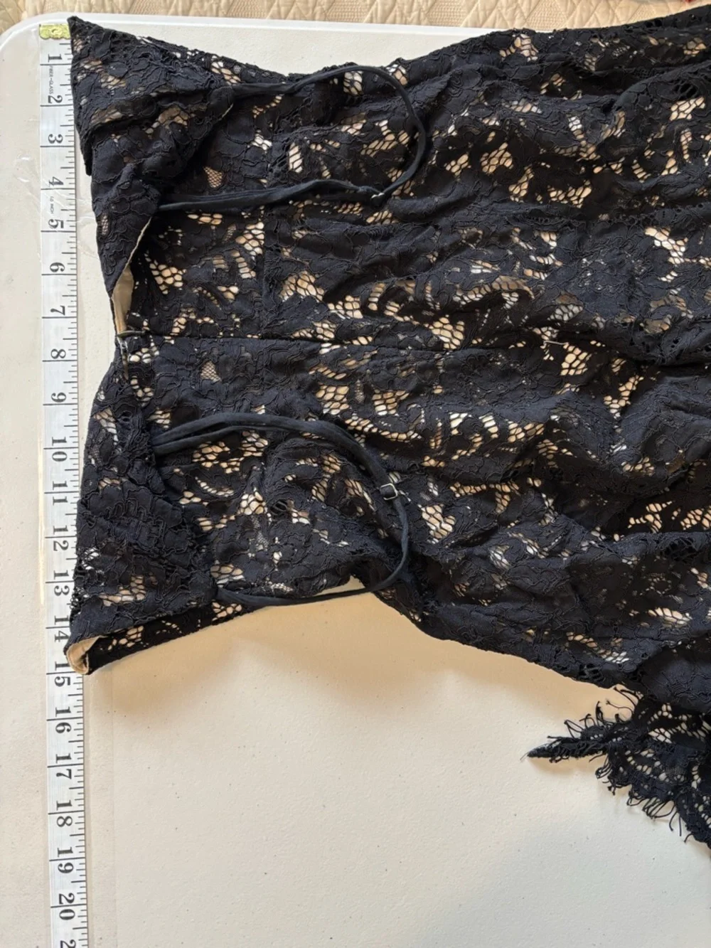 Lulus One Wish Black Lace Maxi Dress Size Small Asymetrical Feminine Romantic - Picture 7 of 8